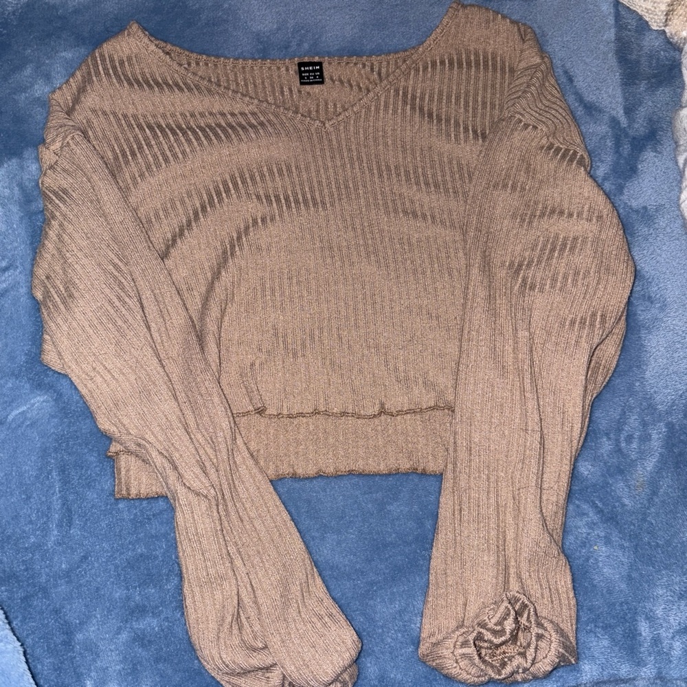 SHEIN V-Neck Ribbed Sweater